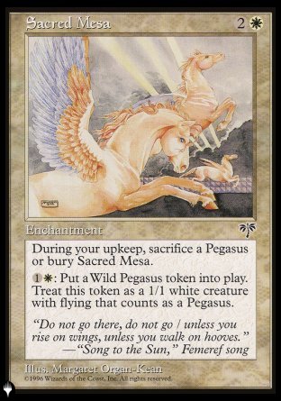 Sacred Mesa [The List] Magic: The Gathering
