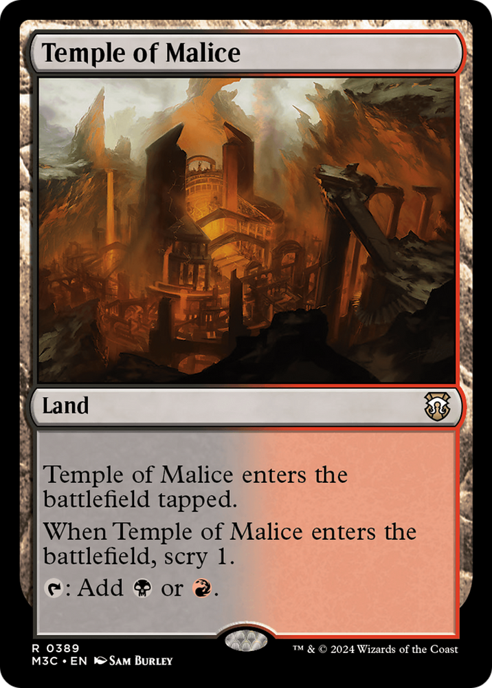 Temple of Malice (Ripple Foil) [Modern Horizons 3 Commander] Magic: The Gathering