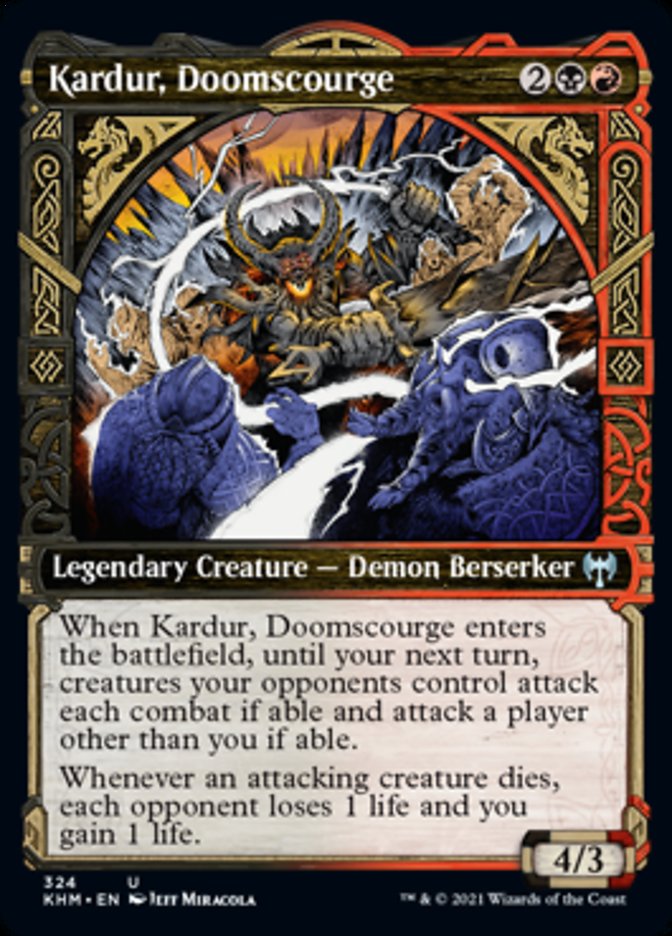 Kardur, Doomscourge (Showcase) [Kaldheim] Magic: The Gathering