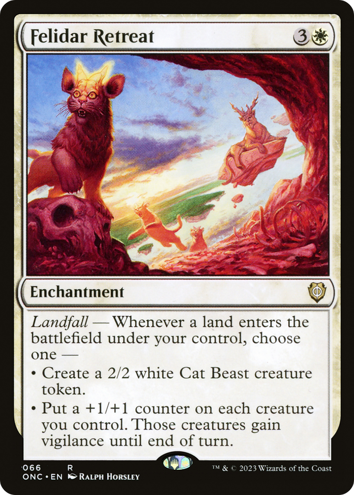 Felidar Retreat [Phyrexia: All Will Be One Commander] Magic: The Gathering