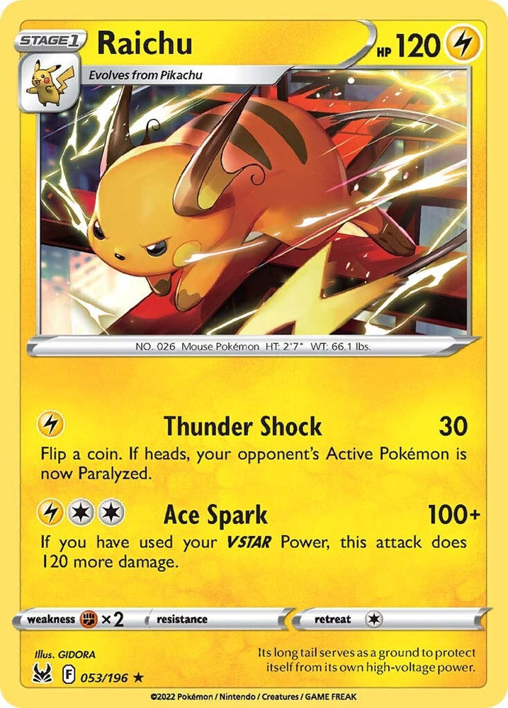 Raichu (053/196) [Sword & Shield: Lost Origin] Pokémon