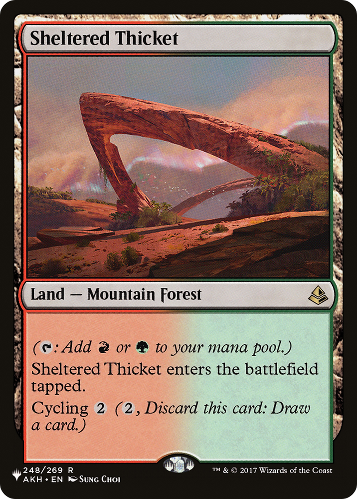 Sheltered Thicket [Secret Lair: From Cute to Brute] Magic: The Gathering