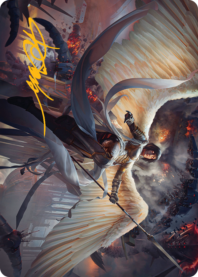 Serra Faithkeeper Art Card (Gold-Stamped Signature) [March of the Machine Art Series] Magic: The Gathering