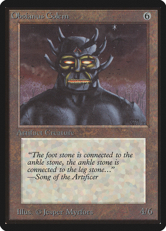 Obsianus Golem [Beta Edition] Magic: The Gathering