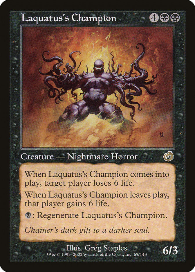 Laquatus's Champion [Torment] Magic: The Gathering