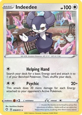Indeedee (056/072) (Theme Deck Exclusive) [Sword & Shield: Black Star Promos] Pokémon