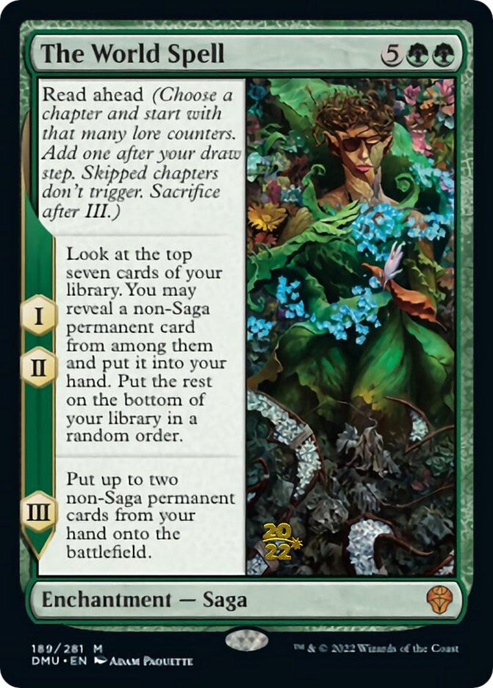 The World Spell [Dominaria United Prerelease Promos] Magic: The Gathering