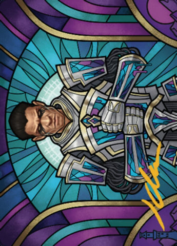 Aron, Benalia's Ruin Art Card (Gold-Stamped Signature) [Dominaria United Art Series] Magic: The Gathering