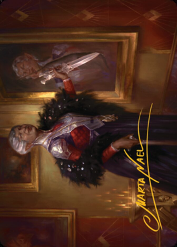 Evelyn, the Covetous Art Card (Gold-Stamped Signature) [Streets of New Capenna Art Series] Magic: The Gathering