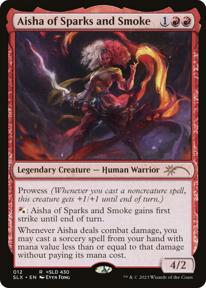 Aisha of Sparks and Smoke [Secret Lair: Universes Within] Magic: The Gathering
