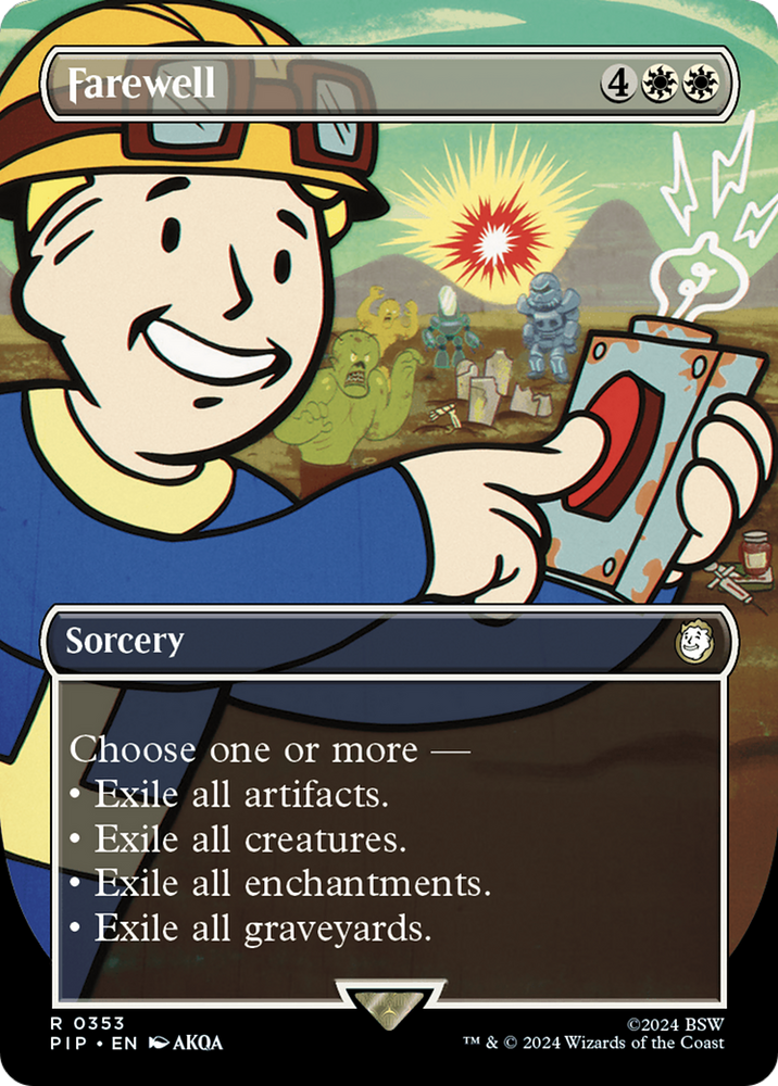 Farewell (Borderless) [Fallout] Magic: The Gathering