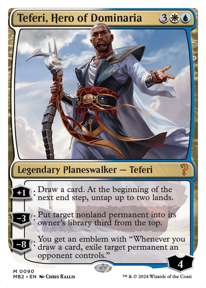 Teferi, Hero of Dominaria (White Border) [Mystery Booster 2] Magic: The Gathering