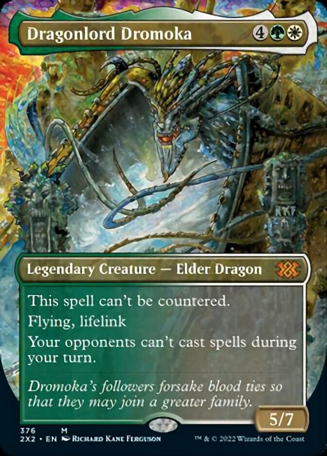 Dragonlord Dromoka (Borderless Alternate Art) [Double Masters 2022] Magic: The Gathering