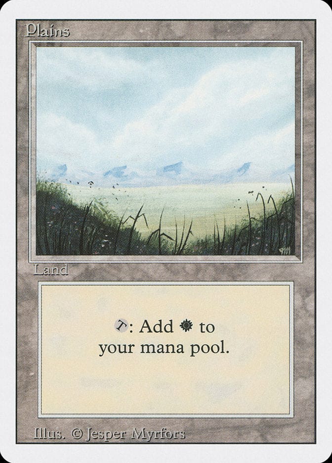 Plains (No Trees / Signature on Right) [Revised Edition] Magic: The Gathering