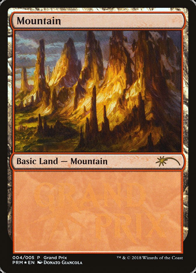 Mountain (2018d) [Grand Prix Promos] Magic: The Gathering