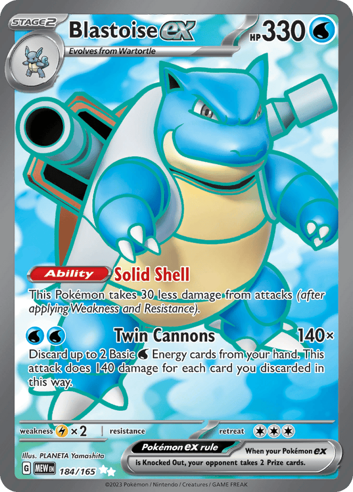 Blastoise ex (184/165) [Scarlet & Violet 151]