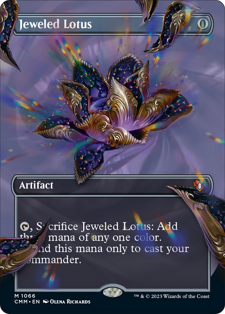 Jeweled Lotus (Borderless Textured Foil Frame Break) [Commander Masters] Magic: The Gathering