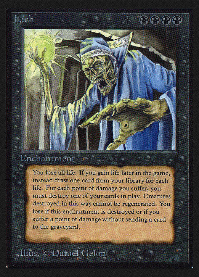 Lich [International Collectors' Edition] Magic: The Gathering