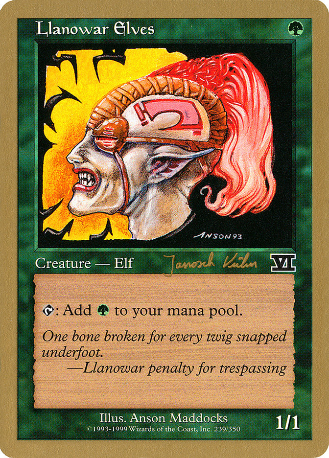Llanowar Elves (Janosch Kuhn) [World Championship Decks 2000] Magic: The Gathering