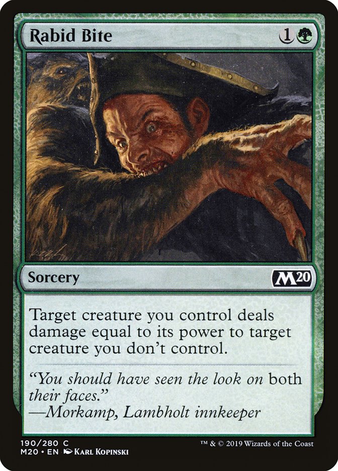 Rabid Bite [Core Set 2020] Magic: The Gathering