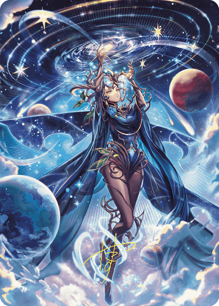 Omniscience Anime Art Card (Gold-Stamped Signature) [Wilds of Eldraine Art Series] Magic: The Gathering