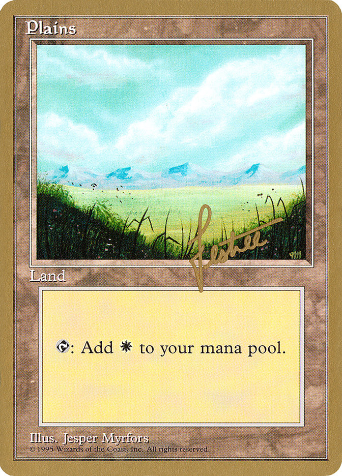 Plains (bl366) (Bertrand Lestree) [Pro Tour Collector Set] Magic: The Gathering