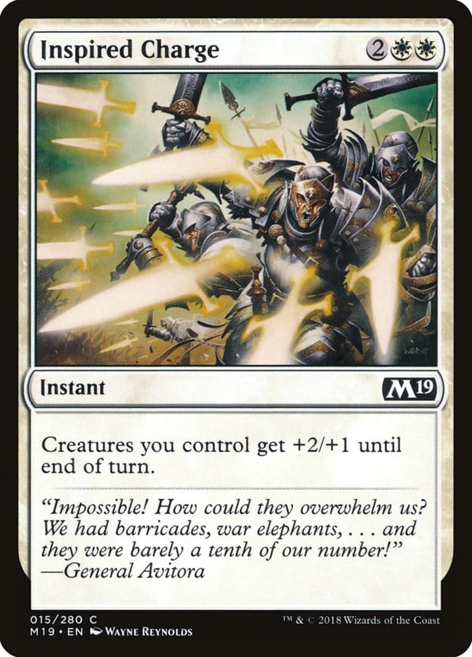 Inspired Charge [Core Set 2019] Magic: The Gathering