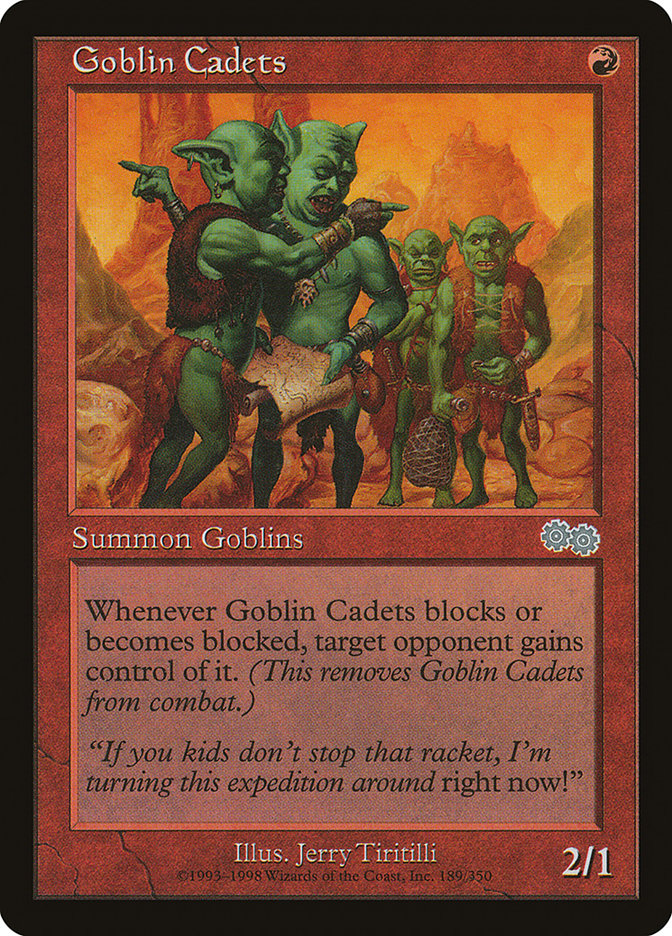 Goblin Cadets [Urza's Saga] Magic: The Gathering