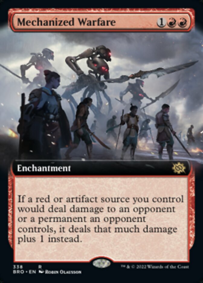 Mechanized Warfare (Extended Art) [The Brothers' War] Magic: The Gathering