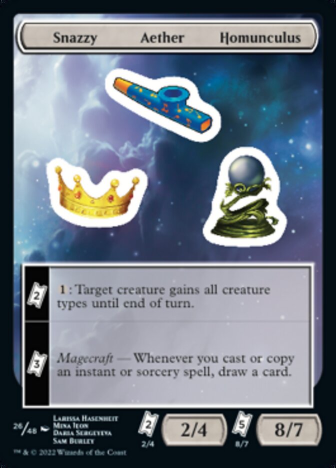 Snazzy Aether Homunculus [Unfinity Stickers] Magic: The Gathering