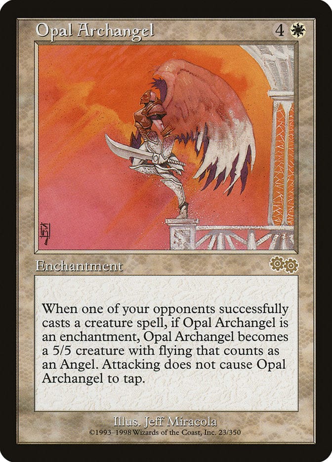 Opal Archangel [Urza's Saga] Magic: The Gathering