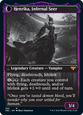 Henrika Domnathi // Henrika, Infernal Seer [Innistrad: Double Feature] Magic: The Gathering