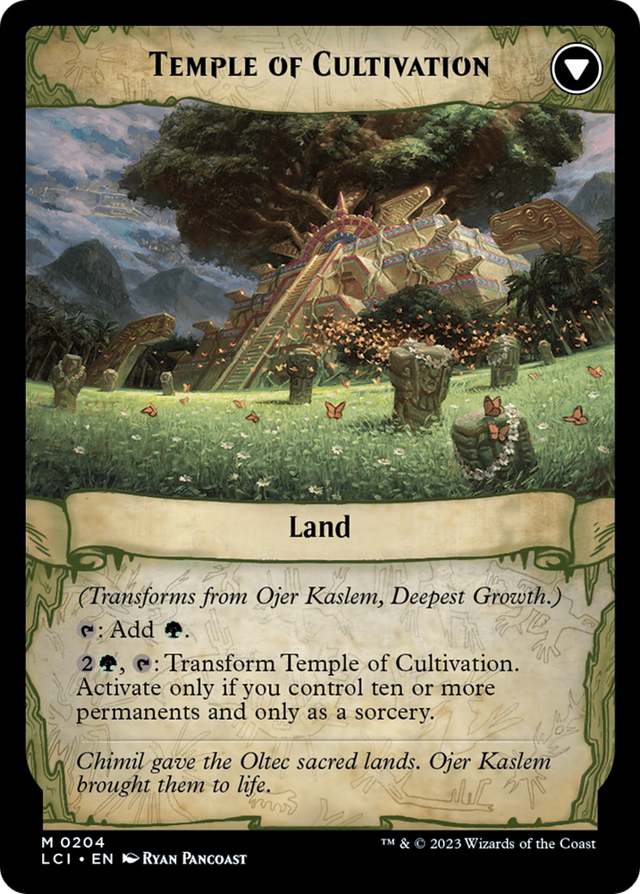 Ojer Kaslem, Deepest Growth // Temple of Cultivation [The Lost Caverns of Ixalan Prerelease Cards] Magic: The Gathering