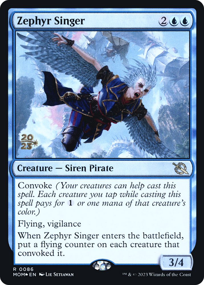 Zephyr Singer [March of the Machine Prerelease Promos] Magic: The Gathering