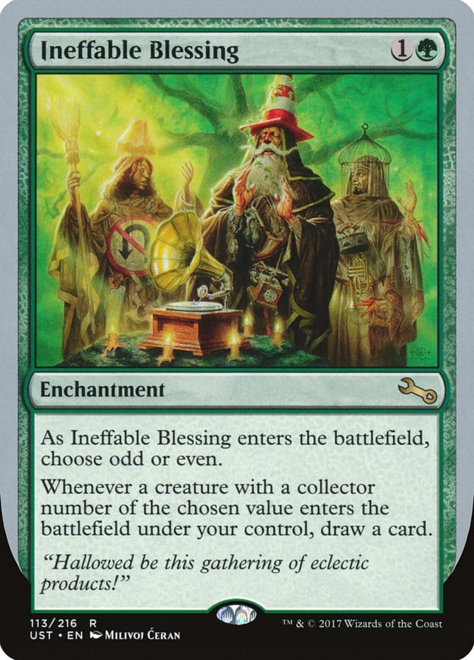 Ineffable Blessing ("choose odd or even") [Unstable] Magic: The Gathering