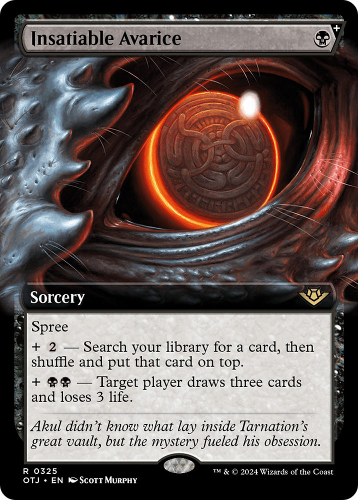 Insatiable Avarice (Extended Art) [Outlaws of Thunder Junction] Magic: The Gathering