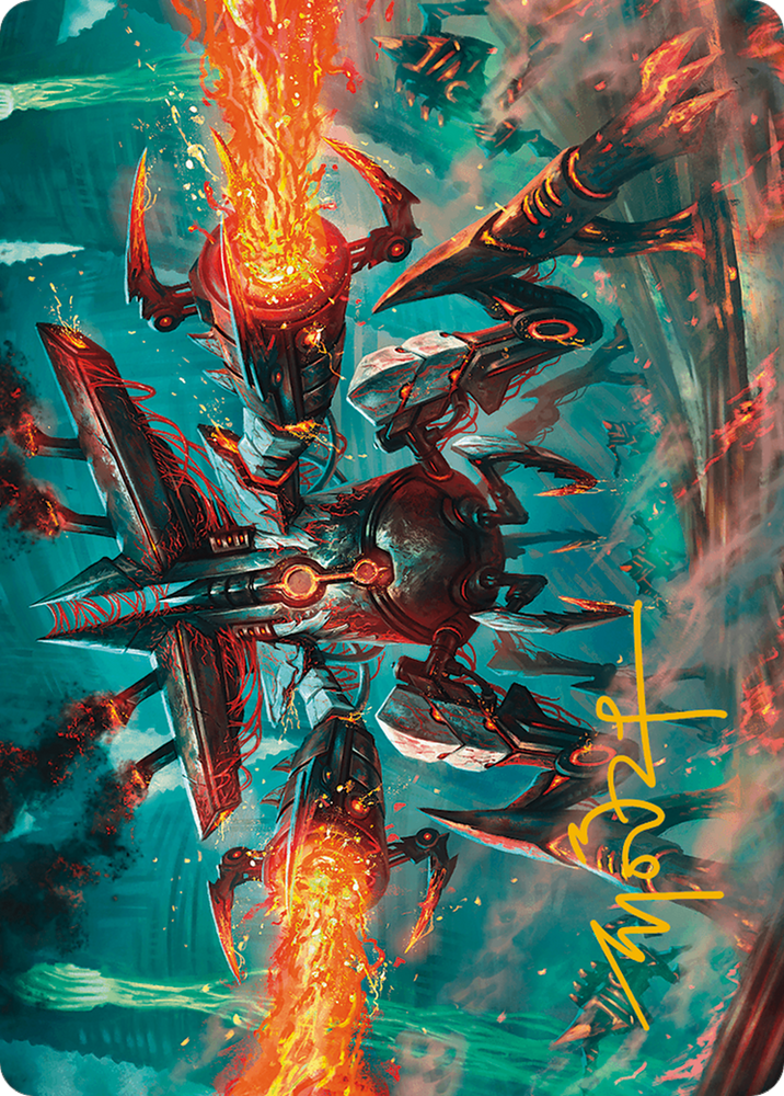 Exterminator Magmarch Art Card (Gold-Stamped Signature) [Modern Horizons 3 Art Series] Magic: The Gathering