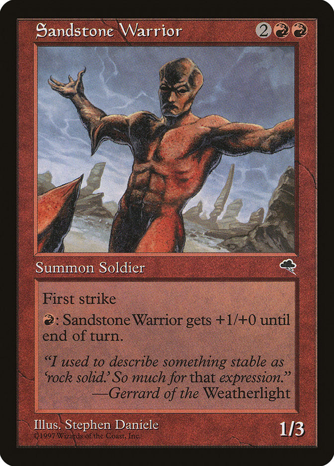 Sandstone Warrior [Tempest] Magic: The Gathering