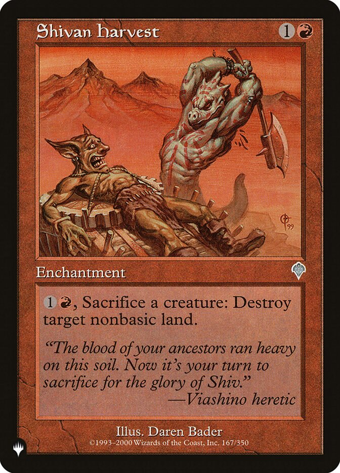 Shivan Harvest [The List] Magic: The Gathering