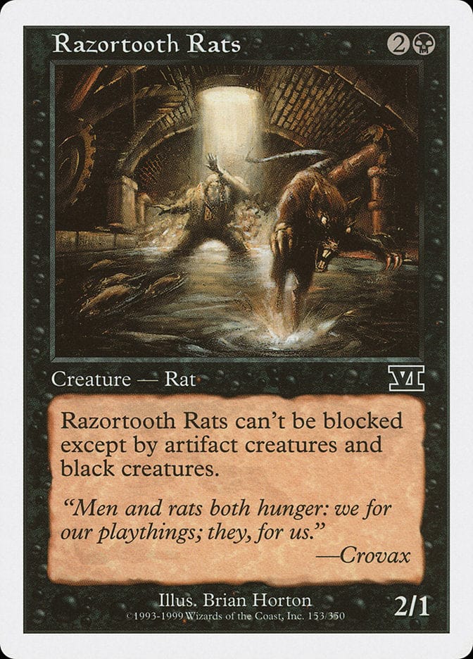 Razortooth Rats [Classic Sixth Edition] Magic: The Gathering