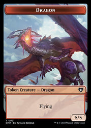 Human Soldier // Dragon (0021) Double-Sided Token [Commander Masters Tokens] Magic: The Gathering