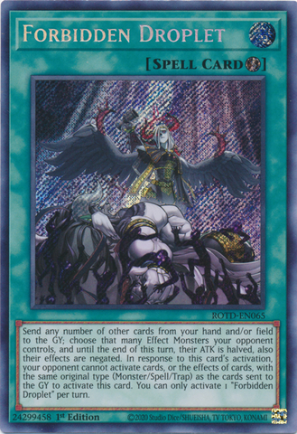 Forbidden Droplet [ROTD-EN065] Secret Rare - Yugioh Cards For Your TCG Needs!
