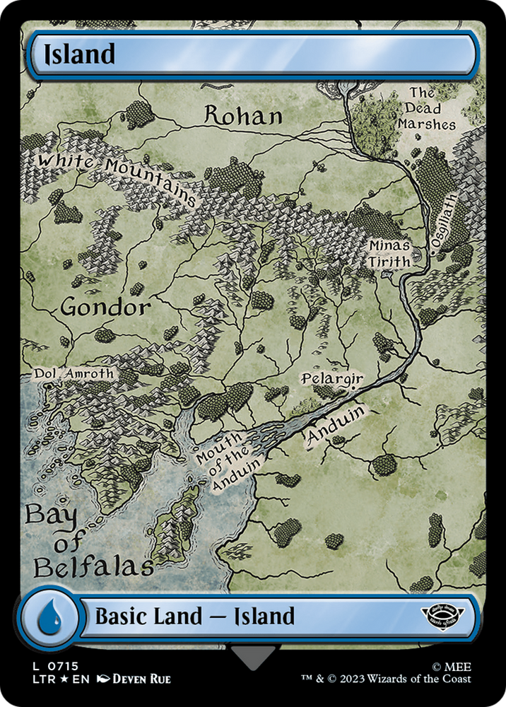 Island (0715) (Surge Foil) [The Lord of the Rings: Tales of Middle-Earth] Magic: The Gathering