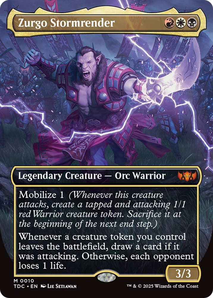 Zurgo Stormrender (Borderless) [Tarkir: Dragonstorm Commander] Magic: The Gathering