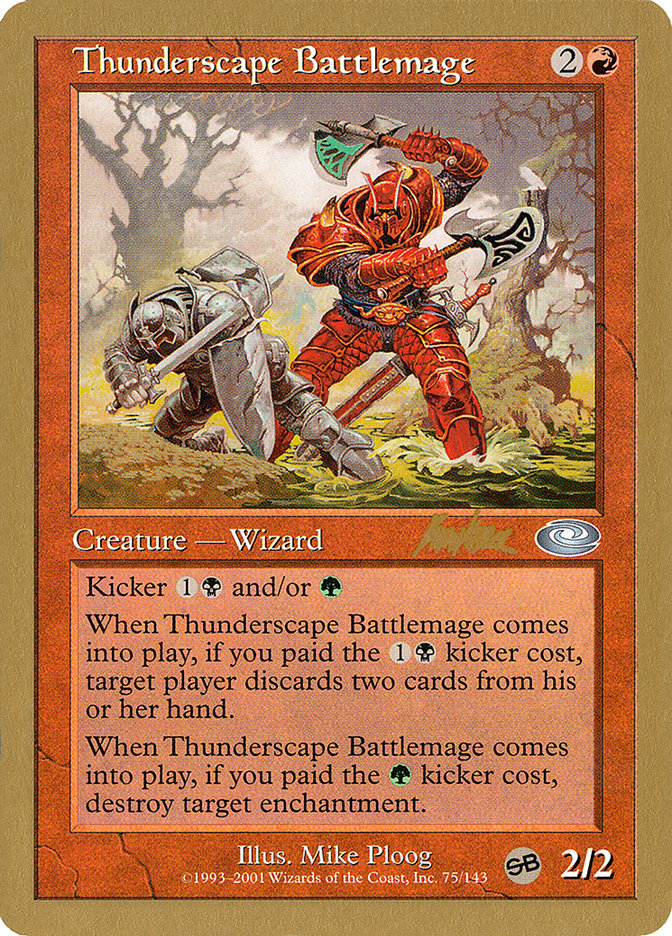Thunderscape Battlemage (Brian Kibler) (SB) [World Championship Decks 2002] Magic: The Gathering