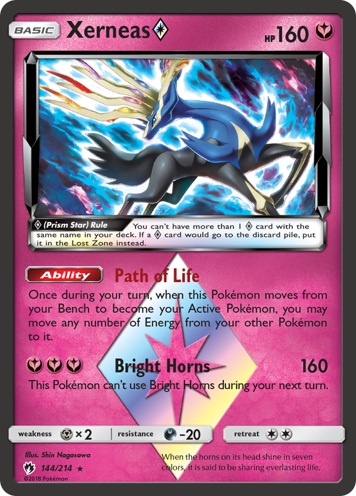 Xerneas (144/214) (Prism Star) [Sun & Moon: Lost Thunder] Pokémon