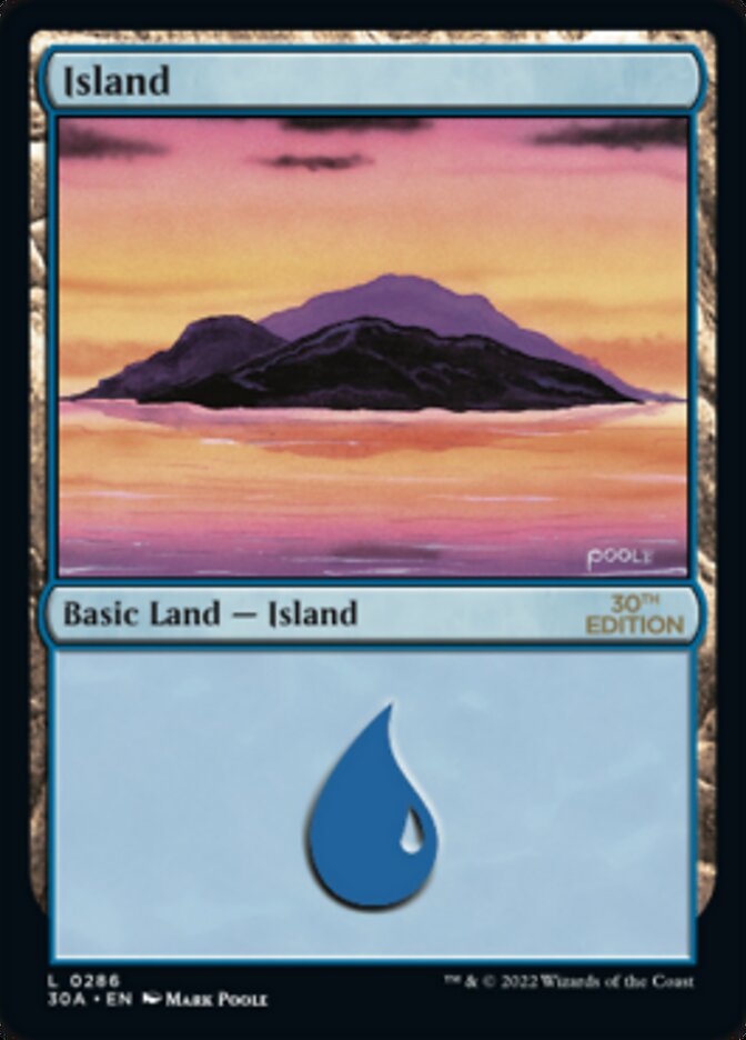 Island (286) [30th Anniversary Edition] Magic: The Gathering