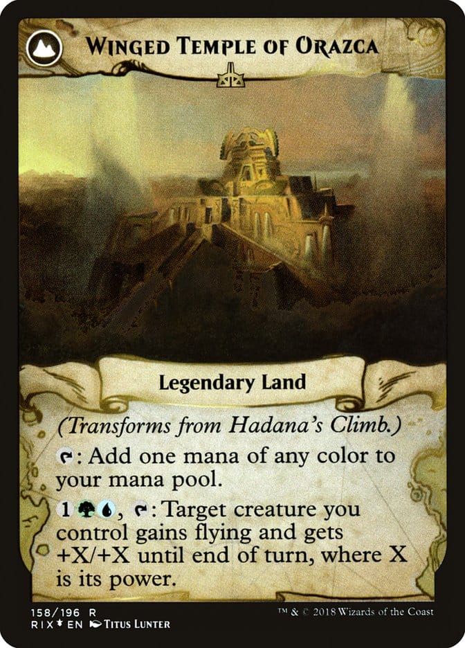 Hadana's Climb // Winged Temple of Orazca [Rivals of Ixalan Prerelease Promos] Magic: The Gathering