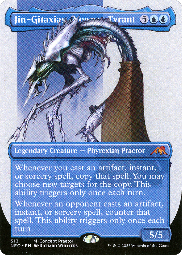 Jin-Gitaxias, Progress Tyrant (Borderless Concept Praetors) [Phyrexia: All Will Be One] Magic: The Gathering