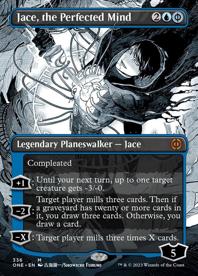 Jace, the Perfected Mind (Borderless Manga) [Phyrexia: All Will Be One] Magic: The Gathering